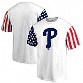 Men's Philadelphia Phillies Fanatics Branded Stars & Stripes T-Shirt White FengYun,baseball caps,new era cap wholesale,wholesale hats